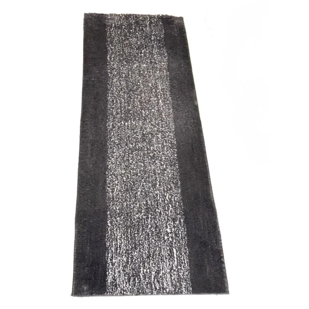 Better Homes and Gardens Plush Gray & White Two-Tone Bath Runner (20”x 60”)